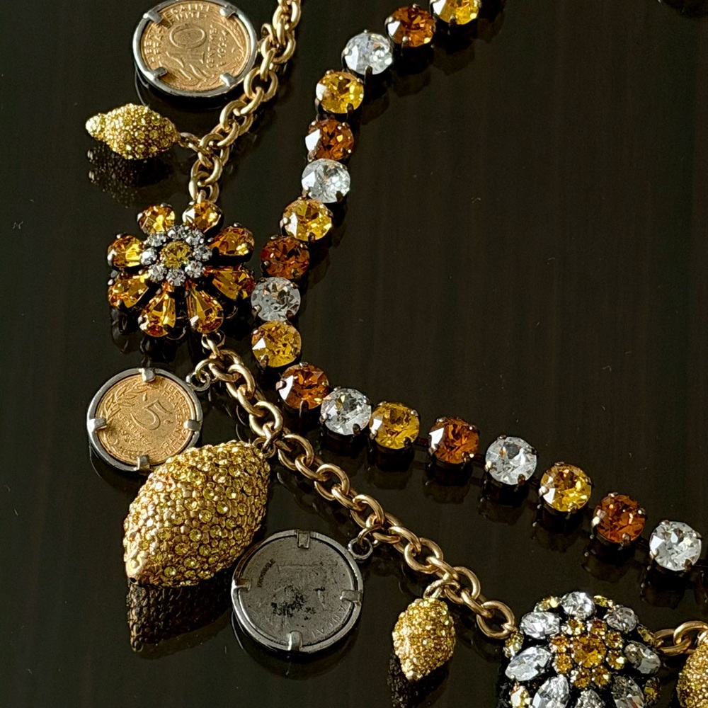 Dolce & Gabbana Embellished Coin Charm Necklace - Picture 6 of 6